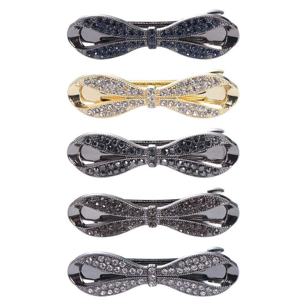 

Temperament Crystal For Girls Small Hair Clip Hairgrip Korean Ponytail Holder Women Spring Clip чорний