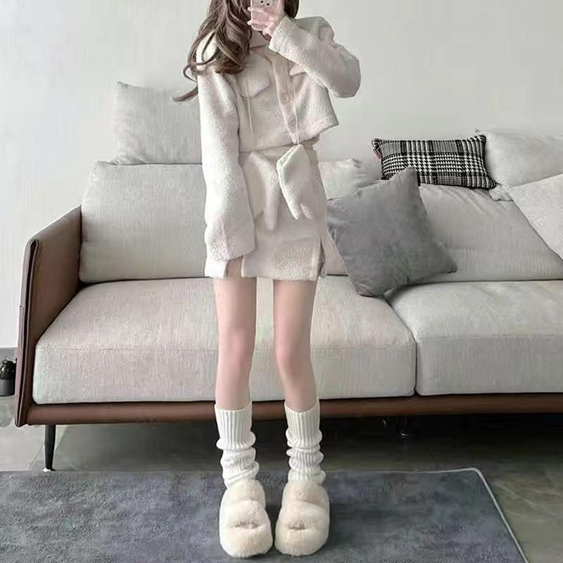 Jk Knitted Socks Harajuku Style Y2K Sweet Japanese College Style Spring And Autumn Style Mid-Tube Stacked Socks For Women