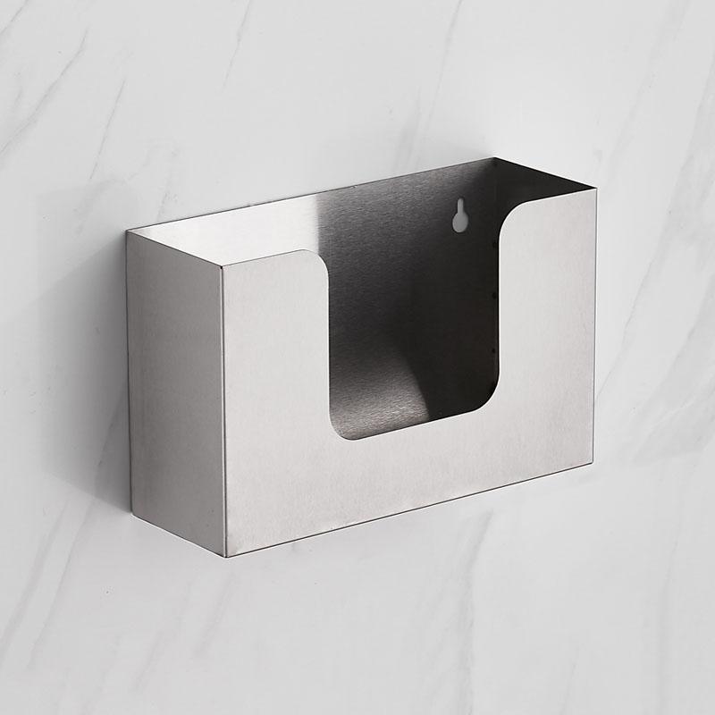 304 Stainless Steel Bathroom Paper Holder Hidden Tissue Box Public Toilet Hotel Square Paper Box Toilet Paper Holder