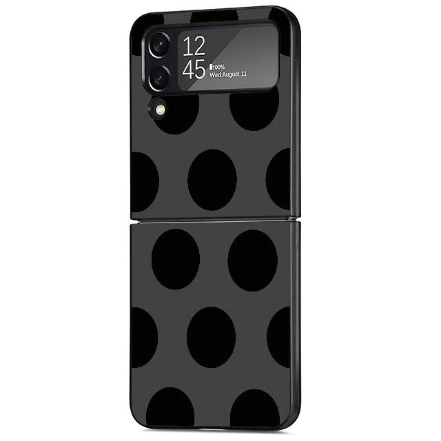 Flowers Case For Samsung Galaxy Z Flip 3 4 5G Black Hard PC Phone Housing Z Flip4 Luxury Coque Shell