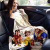 1pc Beauty and the Beast Theme Blanket, Soft Home Office Outdoor Gift for Kids Adults