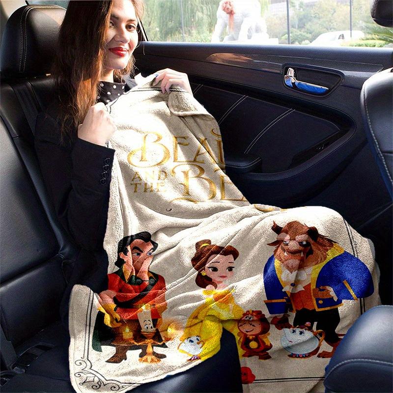 1pc Beauty and the Beast Theme Blanket, Soft Home Office Outdoor Gift for Kids Adults