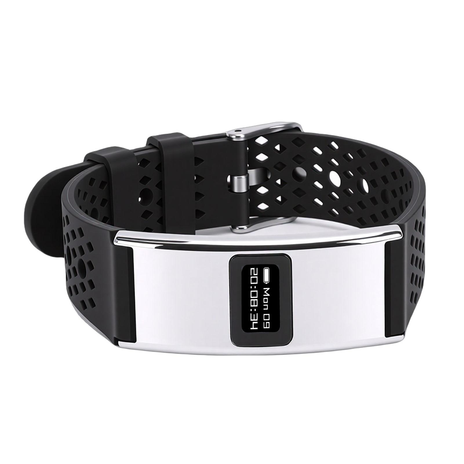 

Smart Bracelet Slim Bluetooth 5.3 IPX8 Water Proof Smart Wristband with Multi Sports Modes Call Alert Sleep Analysis срібний