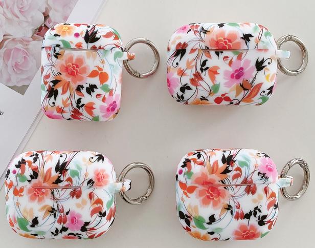 

Irregular Flower for Airpods Pro 2 Earphone Case for Apple Airpods 3 1 2 Earphone Cases Cute Silicone Soft Cover with Keychain for airpods 1 2