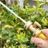 2pcs/set Brass Garden Hose Nozzle - Durable Metal Lawn & Car Sprinkler With Standard Us Thread Connector
