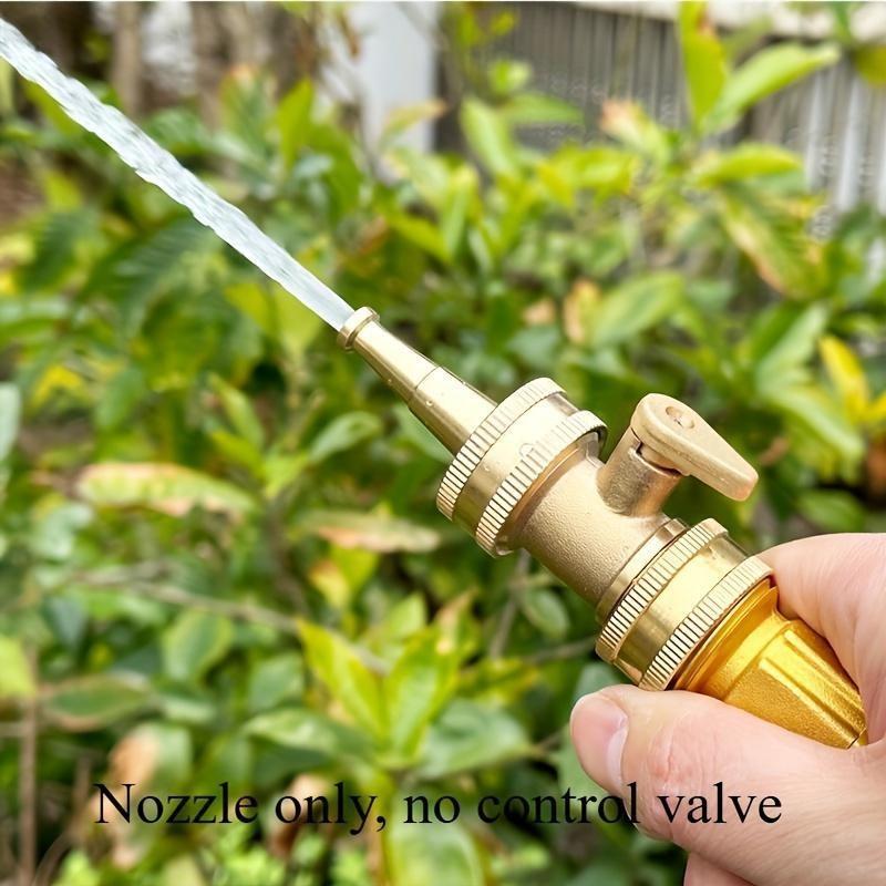 2pcs/set Brass Garden Hose Nozzle - Durable Metal Lawn & Car Sprinkler With Standard Us Thread Connector