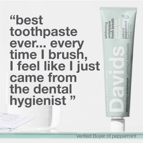Davids Whitening Toothpaste, Peppermint, 149g (x 1)