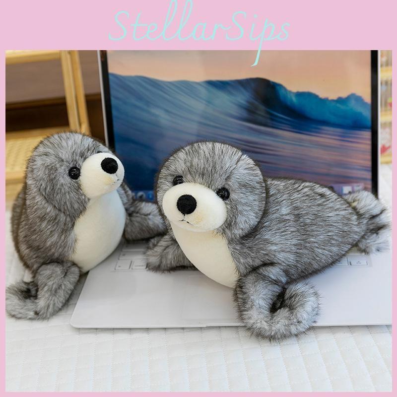 Lion Sea Realistic Stuffed Animal Plush Toy Super Soft Short Plush Marine Life Nursery Decor Gift For Kids