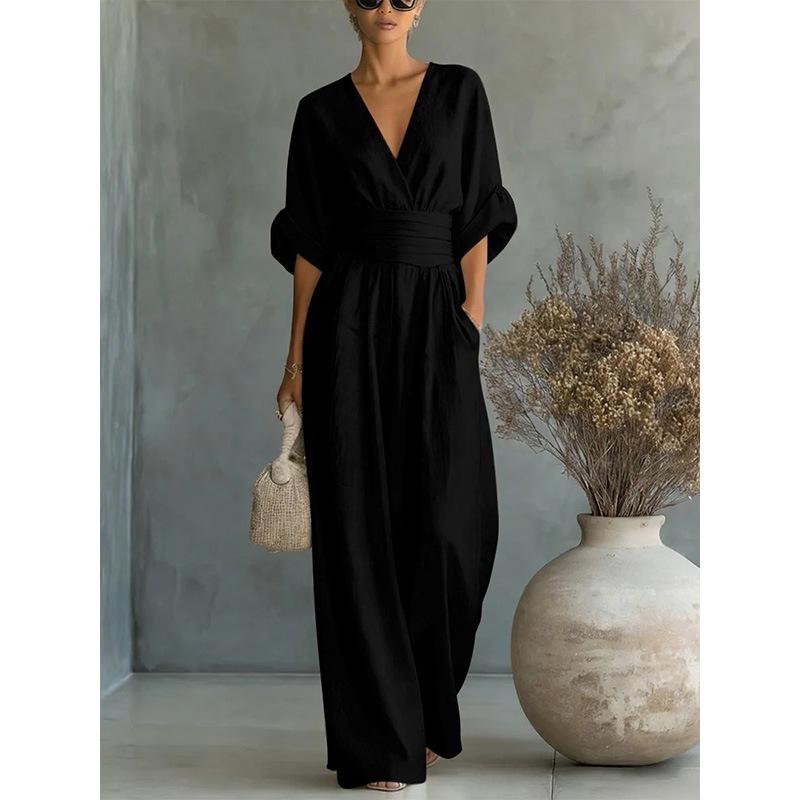 Women's Sexy V-neck Ruffled Fashion Jumpsuit 2026