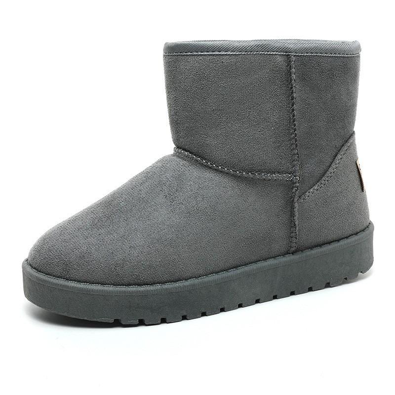 0 New snow boots women's short boots winter fur integrated low tube short boots thickened cotton