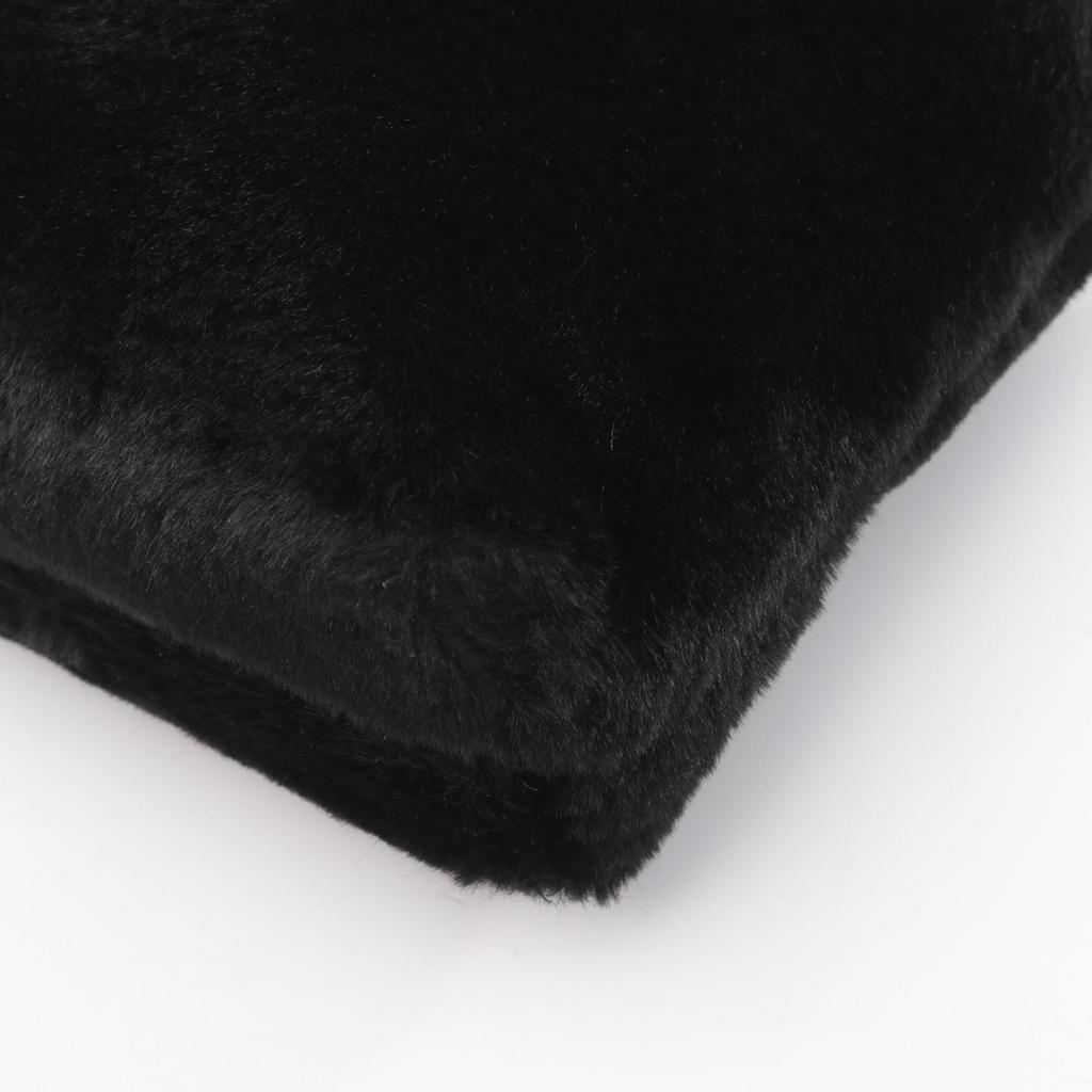 Used Furla TEIA-CROSSBODY Handbag Leather Fur Black Used Women