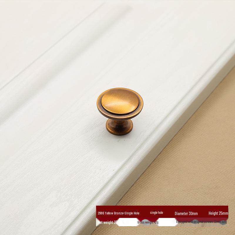 

Антикварная ручка для ящика и шкафа из зеленой бронзы с одним отверстием, в китайском и европейском стиле