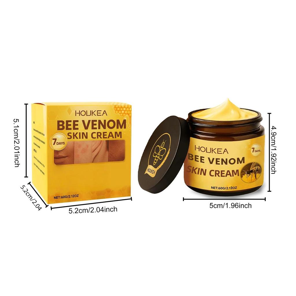 60g Bee Venom Cream, Moisturizes, Soothes, Brightens, and Smooths the Skin, Restoring Its Vitality for a Radiant and Revitalized Complexion.