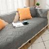 Plush Grey Corner Sofa Cover L Shape Sofa Chaise Cover Lounge Non-slip Seat Armchair Couch Cover Modern Sofas for Living Room