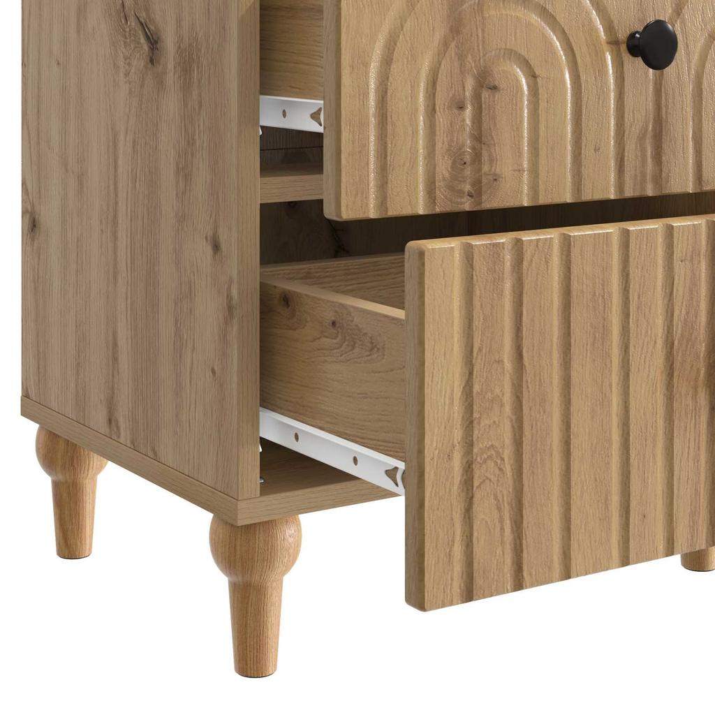 Nightstand Artisan Oak 43 x 34.5 x 48 cm Engineered Wood