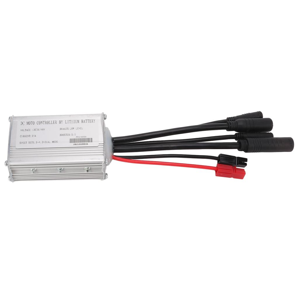 Electric Bike Motor Controller 15A Common Speed Controller 36V 48V with GD01 Panel 1 to 2 Cable Fully Waterproof Kit