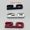 1pcs/Set High-Quality 3D Metal 2.0 Letters Sticker Car Rear Emblem Fender Side Rear Tail Trunk Badge Sticker Styling Accessories