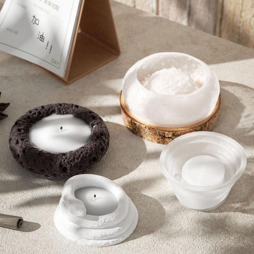 Silicone Decorative Tins Mould Storage Box Molds Silicone Texture Suitable for Crafting Distinctive Candle Holder