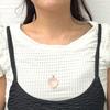 Collana a Cuore in Pietra Naturale Pietra di Potere 60cm Lunga Semplice Argento Sterling 925 Fabbricato in Giappone SV12 Quarzo Rosa [miwaki] da Donna