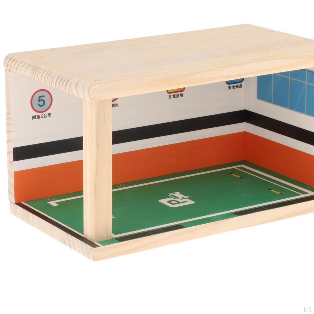 1/24 Parking Lot Scene Display Case Mini Model Car Storage Box Decorative Ornaments Simulation