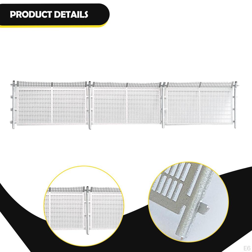 Model Railway Scenery Fence Easy Installation 1:64 Ornament for Micro Landscape Decor Building
