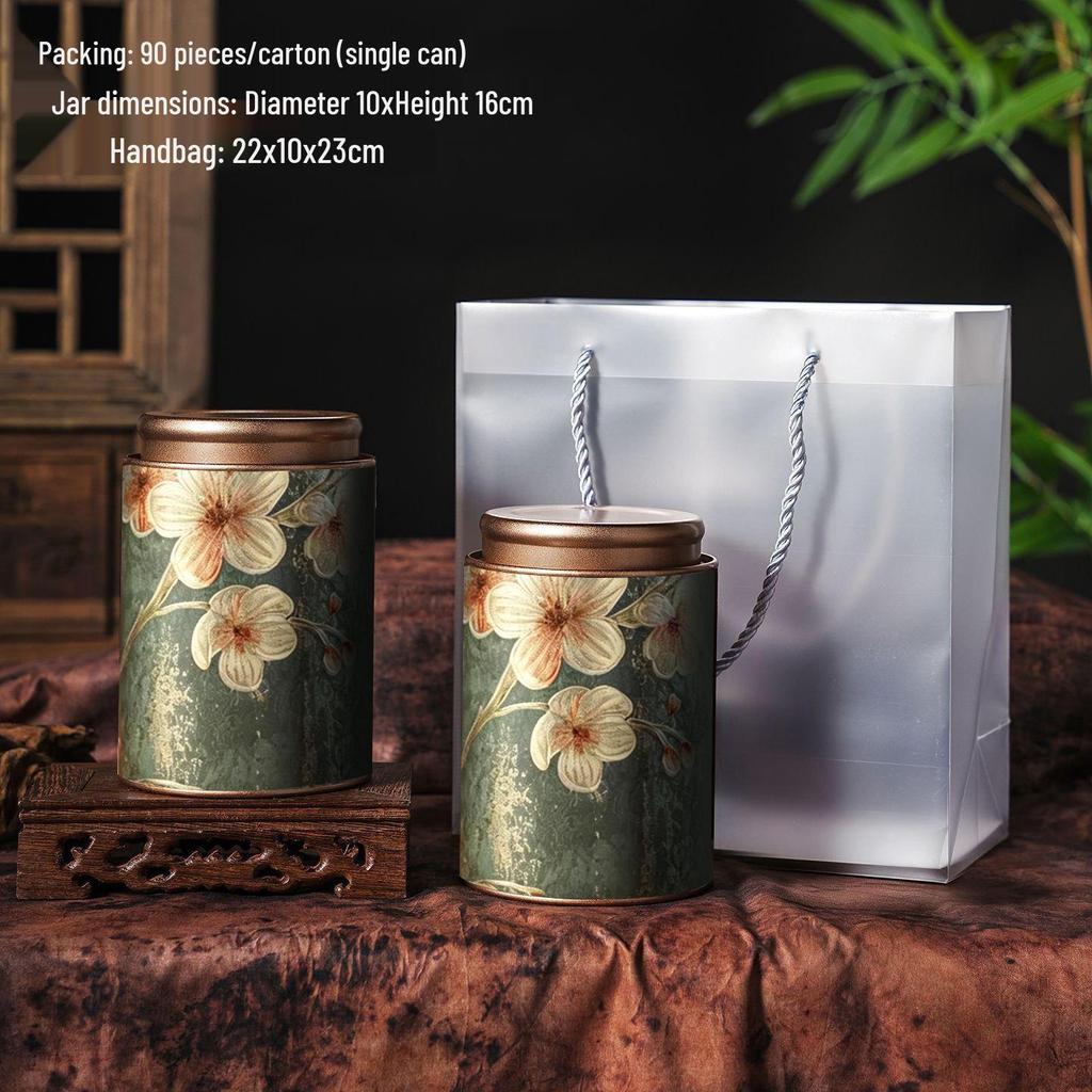 Exquisite High-End Tea Storage Box for Flower, Black, Green, and White Teas - Sealed Jar with Premium Gift Packaging