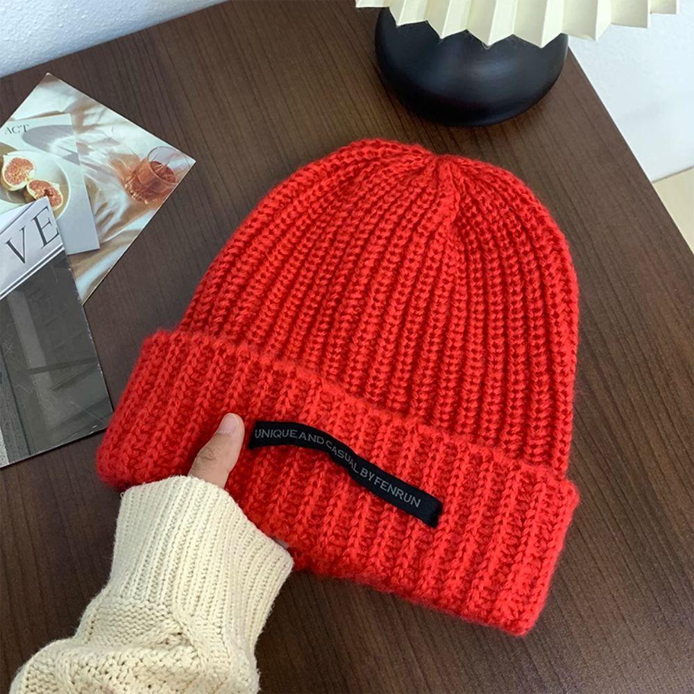 Big head circumference thick wool hat women's autumn and winter new thickened warm ear protectors knitted hat showing a small face and cold-proof gra