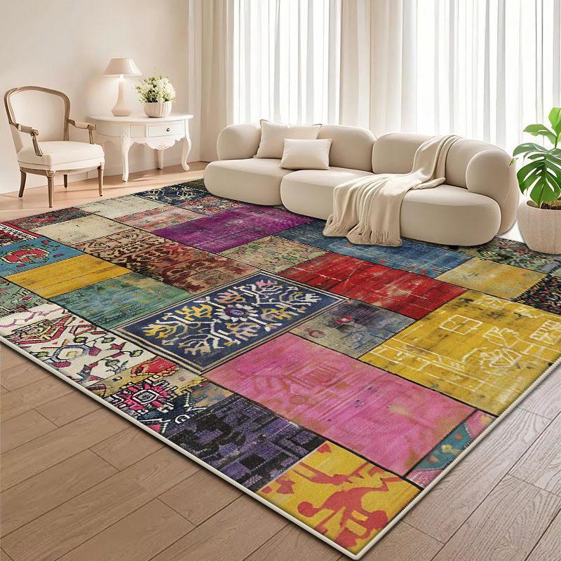 Easy Clean Non-slip Carpets for Living Room Sofa Coffee Table Entrance Mat Large Area Bedroom Cloakroom Decoration Rugs Washable