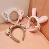 Girl Rabbits Headbands Bowknot Bear Furry Headwear Hairbands Fun Headwear