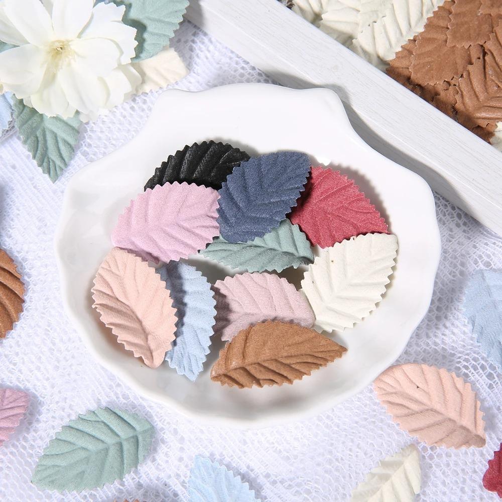 50Pcs Tree Leaf Artificial Flower Leaves For Home Room Wedding Decoration Fall Wreath Garland Bookmark Decor DIY Accessories