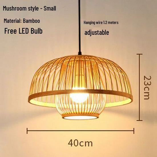 Bamboo Weave Pendant Light for Tea Room, Restaurant, or Bar – Simple Japanese Style