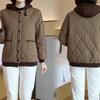 Warm Hooded Casual Short Jacket for Middle-Aged & Elderly Mothers - Light & Soft Winter Two-Cotton Design