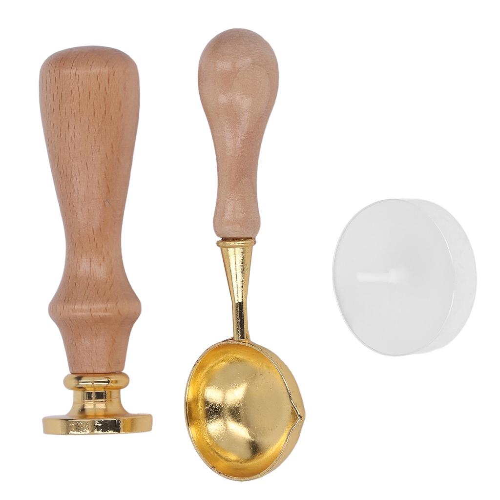 Wax Stamp Kit Clear Pattern Anti Rust Retro Letter Sealing Wax Kit for  Envelopes Invitation Deco