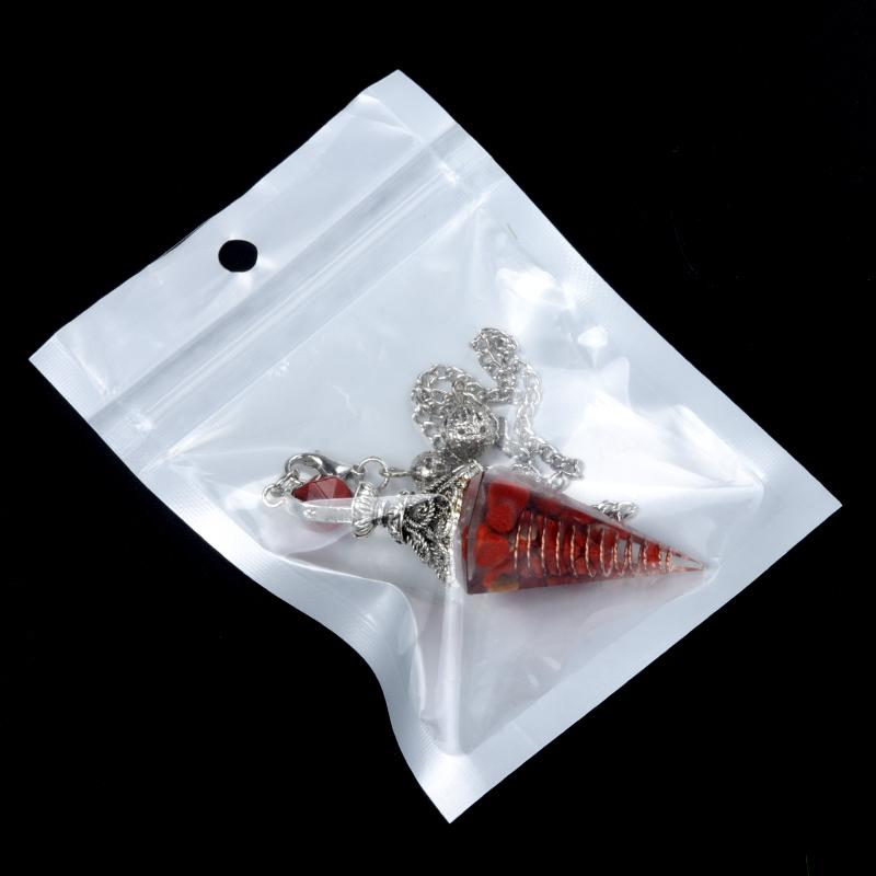 Natural Stone Spirit Pendulum Pendant Latticed Chain Energy Luck Mysterious Reiki Resin For Jewelry Making Accessories Necklaces