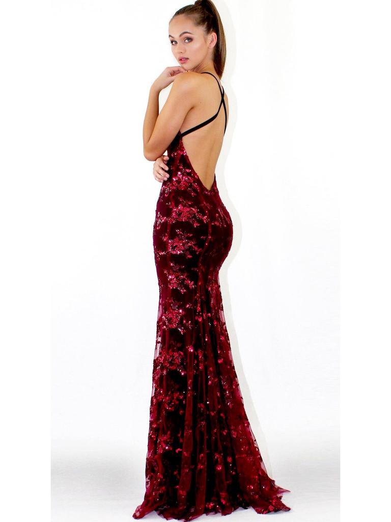 Robe de soirée à bretelles spaghetti, col en V, dos nu, paillettes et lacets, pour femmes européennes et américaines, 2025