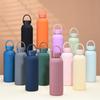 Double-Layer Stainless Steel Vacuum Insulated Travel Mug With Carrying Handle - 500ml Portable Outdoor Water Bottle