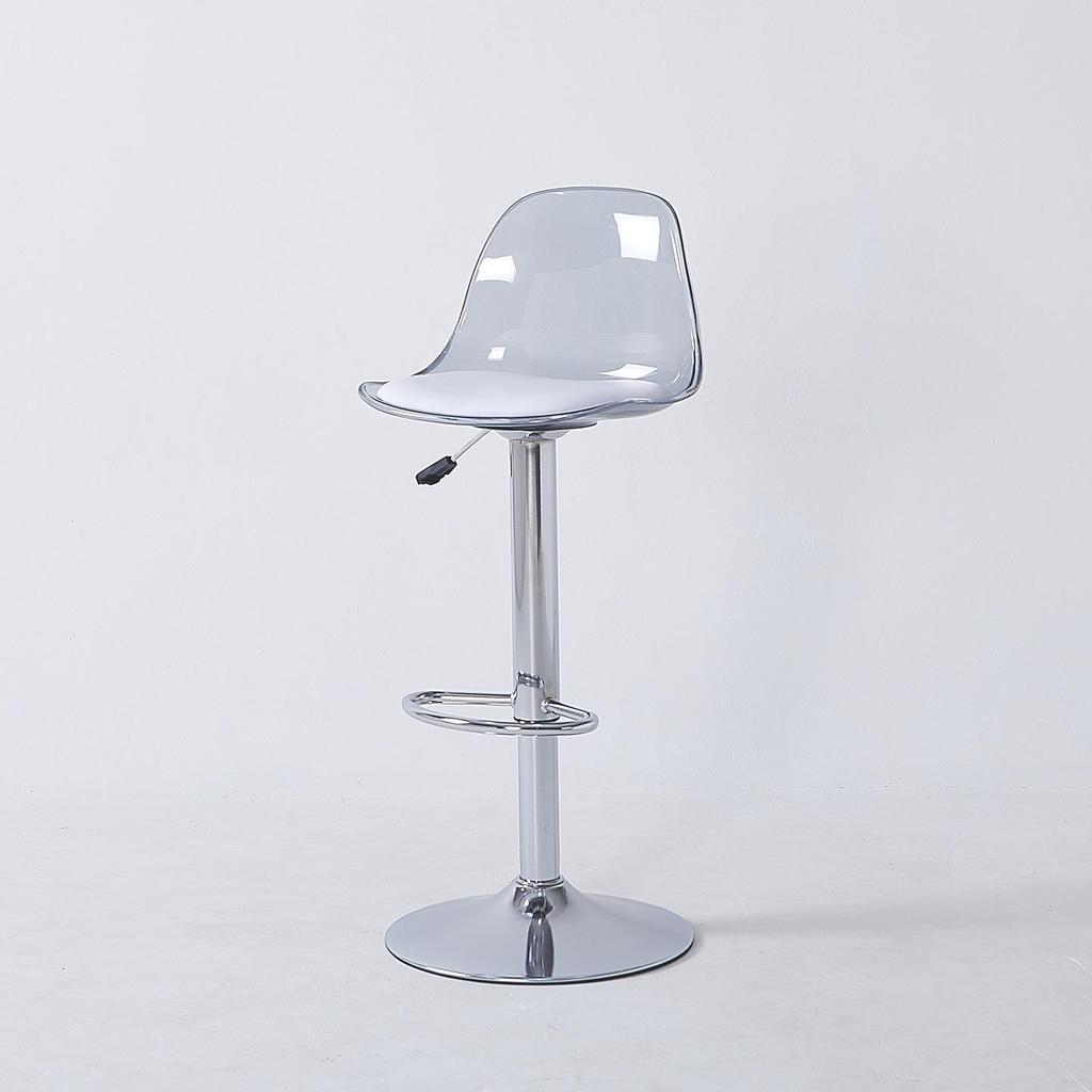 Modern Minimalist PET Transparent Swivel Bar Stool
