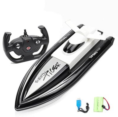 RC Speed Rádio Controlado Novo Elétrico Sem Fio Barco de Brinquedo de Água Alta, Barco, Versão, Navio, Controle, À Prova D'Água, Velocidade, À Prova de Choque, (Preto)