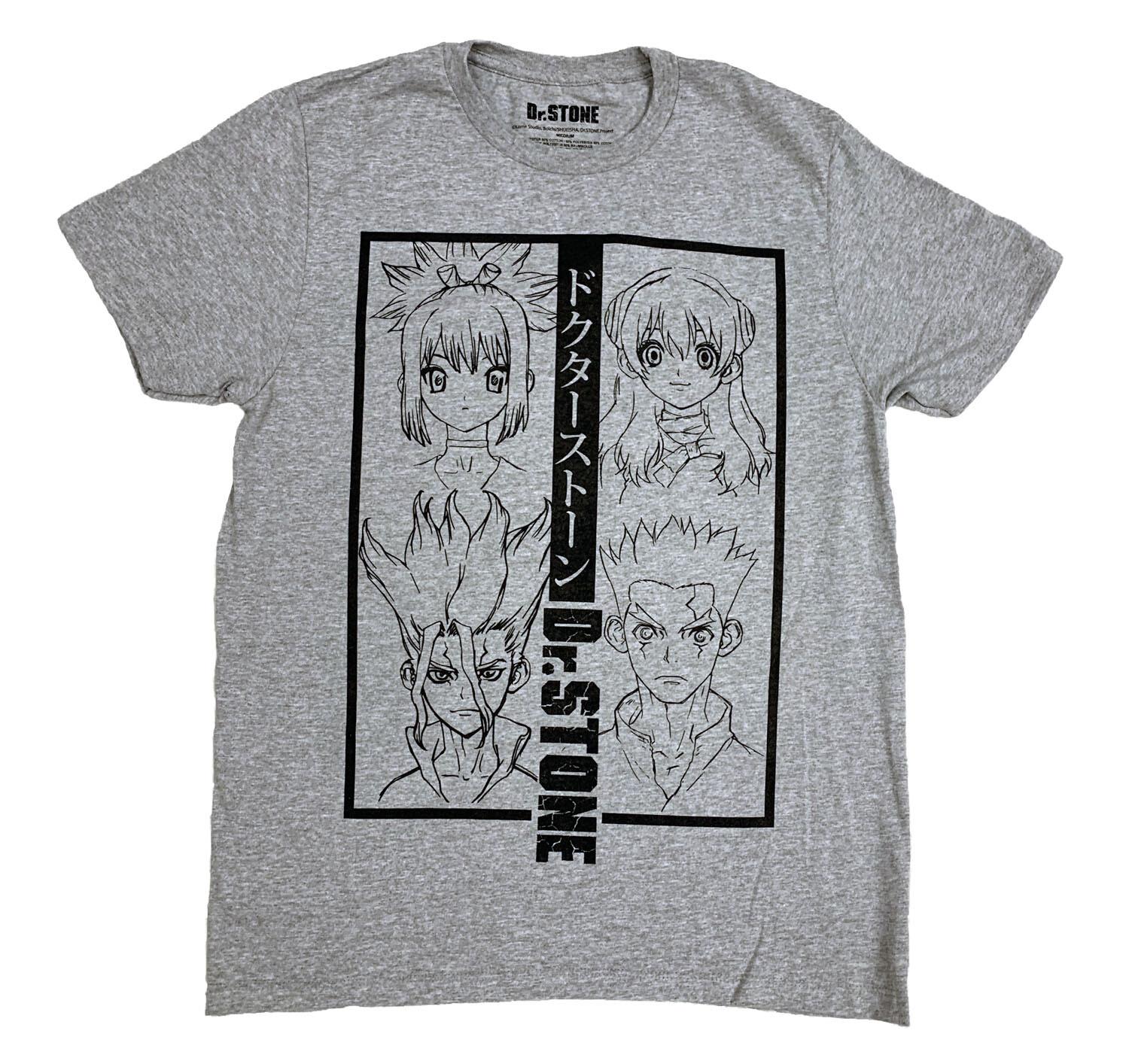 Dr. Stone Group Anime Adult T-shirt XXXL