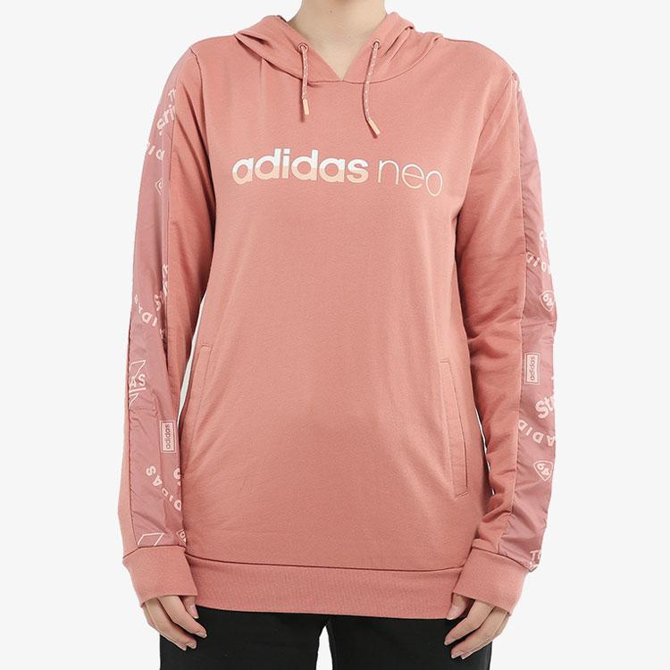 Adidas Neo Logo American Style Hoodie Women Hoodies Bright-Pink FK6929