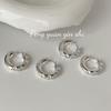 Su Chuang S925 Sterling Silver Cubic Zirconia Hoop Earrings, INS Style, High-End, Simple Design.
