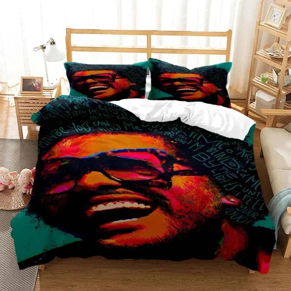 

Die Weeknd pop singer 3D fashion printed bedding Queen bedding set Customized King size bedding set Soft and comfortable 70x133cm 2pcs