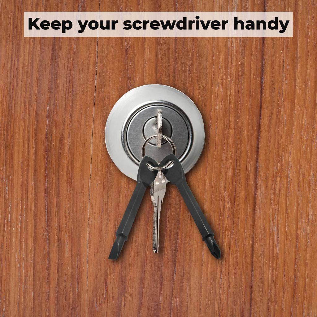 Portable Phillips Slotted Screwdriver Set Key Ring Mini Pocket Cross Screw Keychain Multifunctional Repair Tools Outdoor Gadget