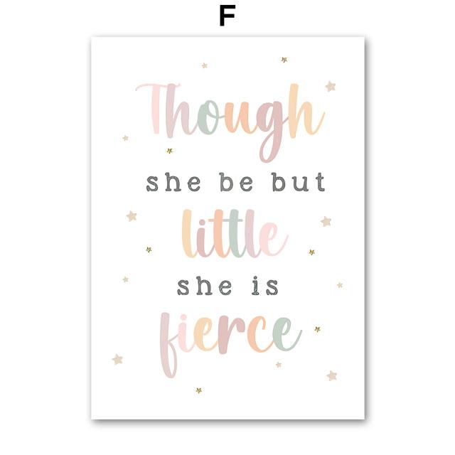 Rainbow Stars Moon Flowers Big Dreams Cartoon Wall Art Canvas Painting Nordic Posters And Prints Pictures Girl Kids Room Decor