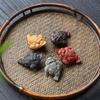 Purple Clay Small Tea Pet Golden Toad Wealth Attraction Creative Toad To Raise Tea Tray Decoration Kung Fu Teaware Accessories