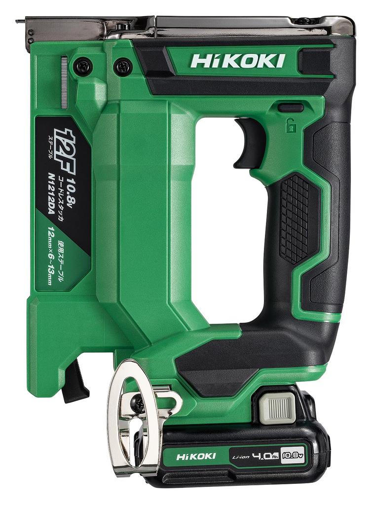 HiKOKI Rechargeable Tacker 12mm Staple Includes and 10.8V N1212DA, Width, Battery, Charger, Case, N1212DA(LS)