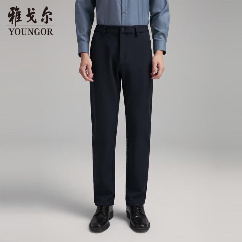

YOUNGOR Men s Autumn/Winter Business Casual Warm Trousers L (175/82A)