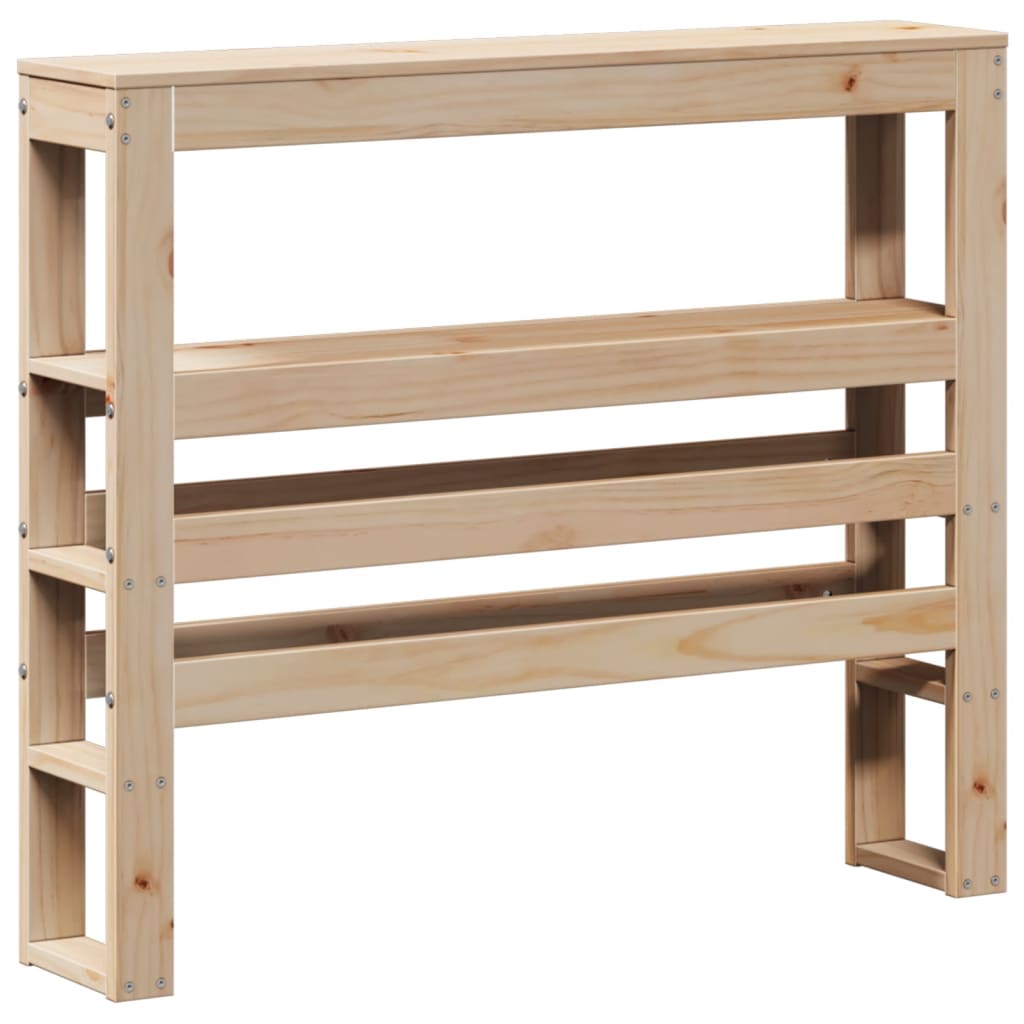 Vidaxl Bed Frame with Headboard, 90x190 Cm, Solid Pine Wood