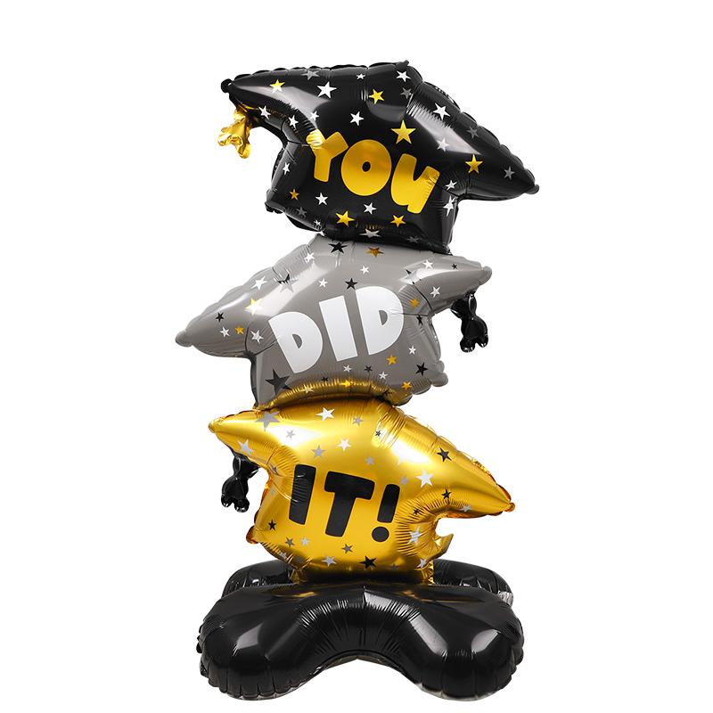 

Graduation Standing Foil Balloons 2026 Graduation Cap You Did It Base Balloons for Graduate Celebration Decoration Supplies Other