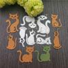 Animal Cat Metal Cutting Dies for Diy Handmade Dies Stencils Decorative Paper Card Making Dies Embossing